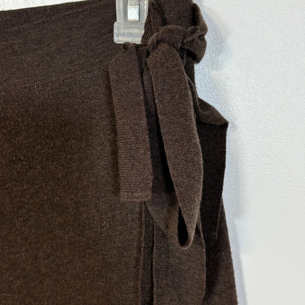 Nice Things Paloma S Skirt Women’s Large Brown Midi Maxi Wool Blend Faux Wrap